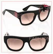 Miu Miu Eclat Chunky Sunglasses MU05PS 1AB-1E2 Black Translucent Red 05P - £209.46 GBP