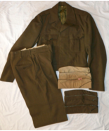 Herman Oritsky 1950s US Military Wool Uniform Field Jacket Pant Set Caps... - $346.49