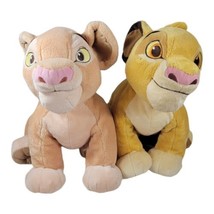 Disney Parks Lion King Baby Simba and Nala 12&quot; Plush Set with Sewn Eyes - £31.00 GBP