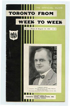 The Official Guide Toronto from Week to Week August 1932 Ontario Canada - $27.72