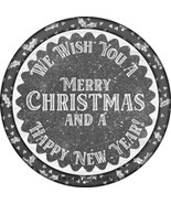 Merry Christmas and New Year Novelty Circle Coaster Set of 4 - $19.95