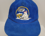 Vintage BLUE Corduroy Alaska &quot;Sumbitchen Weather&quot; Polar Bear Snapback Ca... - $23.80