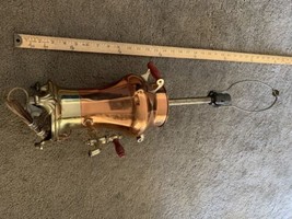 Vintage lamp Brass Copper Water Jug Pot lamp working - £91.41 GBP