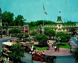 Disneyland Magic Kingdom Town Square Main Street Anaheim CA 1960s Postcard  - £3.88 GBP