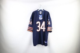 NOS Vintage Reebok Mens 52 Walter Payton Chicago Bears Football Jersey Blue #34 - £129.98 GBP