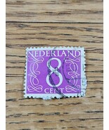 Netherlands Stamp 8c Used Violet - $2.72 CAD