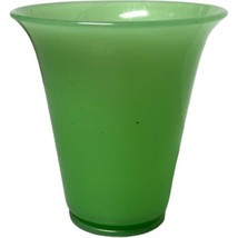 Vintage Fenton 621 Shape Jadeite Green Glass Vase 6-1/4&quot; Flared Trumpet ... - $70.13