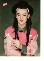 Boy George magazine pinup clipping 80&#39;s vintage Big Bopper pink shirt wh... - £2.79 GBP