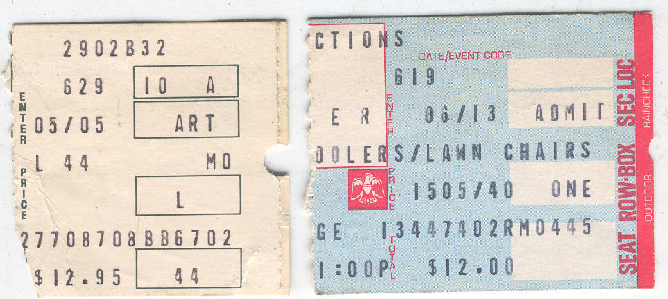 Primary image for ALICE COOPER 2 TICKET STUBS 1981 GREEK THEATRE LA+ TICKETRON +  Newspaper Clips