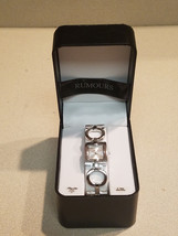 Rumours Ladies Silvertone Self Adjustable Links Bracelet Watch Sz: 8 (NEW) - $29.65