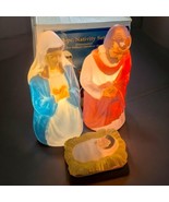 Nativity General Foam  3-Piece Set Lighted Blow Mold Mary Joseph Baby Jesus - $124.73