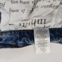 Inherit Clothing Company Women's Blue Cotton Blend Frayed Denim Skirt Size 7/8 image 4