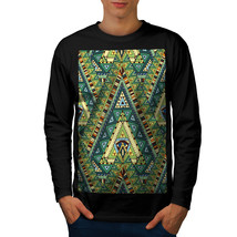 Spirit Pattern Tee Colorful Men Long Sleeve T-shirt - £11.80 GBP