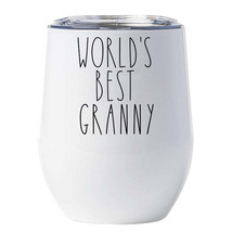 World&#39;s Best Granny Tumbler 12oz Mother&#39;s Day Christmas Wine Glass Gifts For Mom - £18.27 GBP