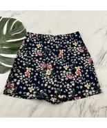 Tracy Evans Womens Vintage 90s Skort Shorts Size M Navy Blue Daisy Floral - $35.19 CAD