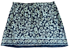 J.Jill Navy, Light Blue, White Green Floral Pull On Skirt  Size 3X - $28.49