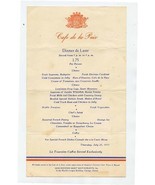 Cafe De La Paix Menu Century of Progress Chicago Illinois 1933 - £35.97 GBP