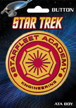 Classic Star Trek TOS Starfleet Academy Engineering 3&quot; Round Button NEW CARDED - £3.19 GBP