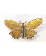 Vintage Avon Yellow Enamel Wings Butterfly Brooch Gold Tone Figural Inse... - £8.65 GBP