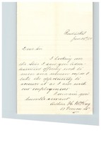 1885 Handwritten Letter Austin H McKay Pawtucket RI Rhode Island History... - $37.01