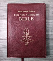 Saint Joseph Edition of the New American Bible ~ Red Leather ~ Large Type - £13.86 GBP