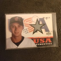 BRENT ABERNATHY 2000 Upper Deck Black Diamond USA Authentics Worn Jersey... - $1.97