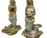 Gallarie II Figurines Sandy Mermaids with Shells Set of 2 9.5 inch Assor... - $35.76