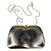 Le-Ann Gold Purse Clutch Crossbody Chain 7&quot; X 5&quot; - $53.69 CAD