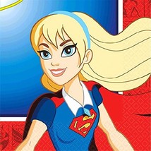 DC Super Hero Girl Super Girl Dessert Napkins Birthday Party Supplies 16... - $3.95