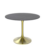 LeisureMod Verve 36&quot; Round Dining Table, Mid-Century Modern Sintered Sto... - $498.82