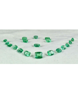 Natural Emerald Cushion 19 Pc 18.93 Ct Loose Gemstone Necklace Earring R... - €1.567,92 EUR