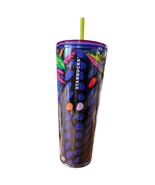 Starbucks Summer 2023 Blue Hawaii Floral Hibiscus Cold Cup Tumbler Venti... - $271.26 MXN