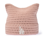 MLB Korea Summer Crochet Meow Cat Beanie Hat LA Dodgers Kids Casual Life... - $67.22