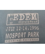 Eden Festival Tragically Hip1996 Staff T-Shirt Live Cure Size XL Green M... - $29.97