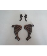Pair Old Vtg Antique Wood Furniture Architectural Salvage Side Pieces - €30,21 EUR