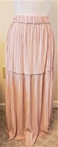 Maxi Tiered Skirt Made in Israel Sabina Musayev Size-M Pink - £31.43 GBP