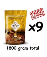 9 pack x OSSO Turkish Ottoman Coffee Ground Roasted 1800 gram - 63.5oz - £50.49 GBP