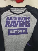 Look! Sparkly Baltimore Ravens shirt Nike XXL Just Do It! - £7.64 GBP