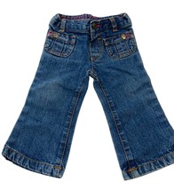 y2k Vitnage Faded Glory Girls Infant Baby 12 Months Flare Leg Jeans Blue... - $10.88