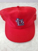 St. Louis Cardinals Red Home Vintage Snapback Mesh Trucker Cap Hat Made In Usa - £15.94 GBP