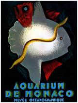 Quality POSTER.Monaco Aquarium Ocean Marine Fish.Home Interior Design.v03 - £14.28 GBP+