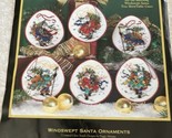 Dimensions Gold Christmas collection Windswept Santa ornaments Kit 8530 ... - $112.77
