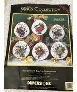 Dimensions Gold Christmas collection Windswept Santa ornaments Kit 8530 ... - £88.67 GBP
