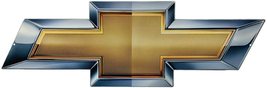 Chevy Bow Tie Full Size Wall Emblem Art 34&quot; by 11&quot; GM Gold Bowtie - £58.97 GBP
