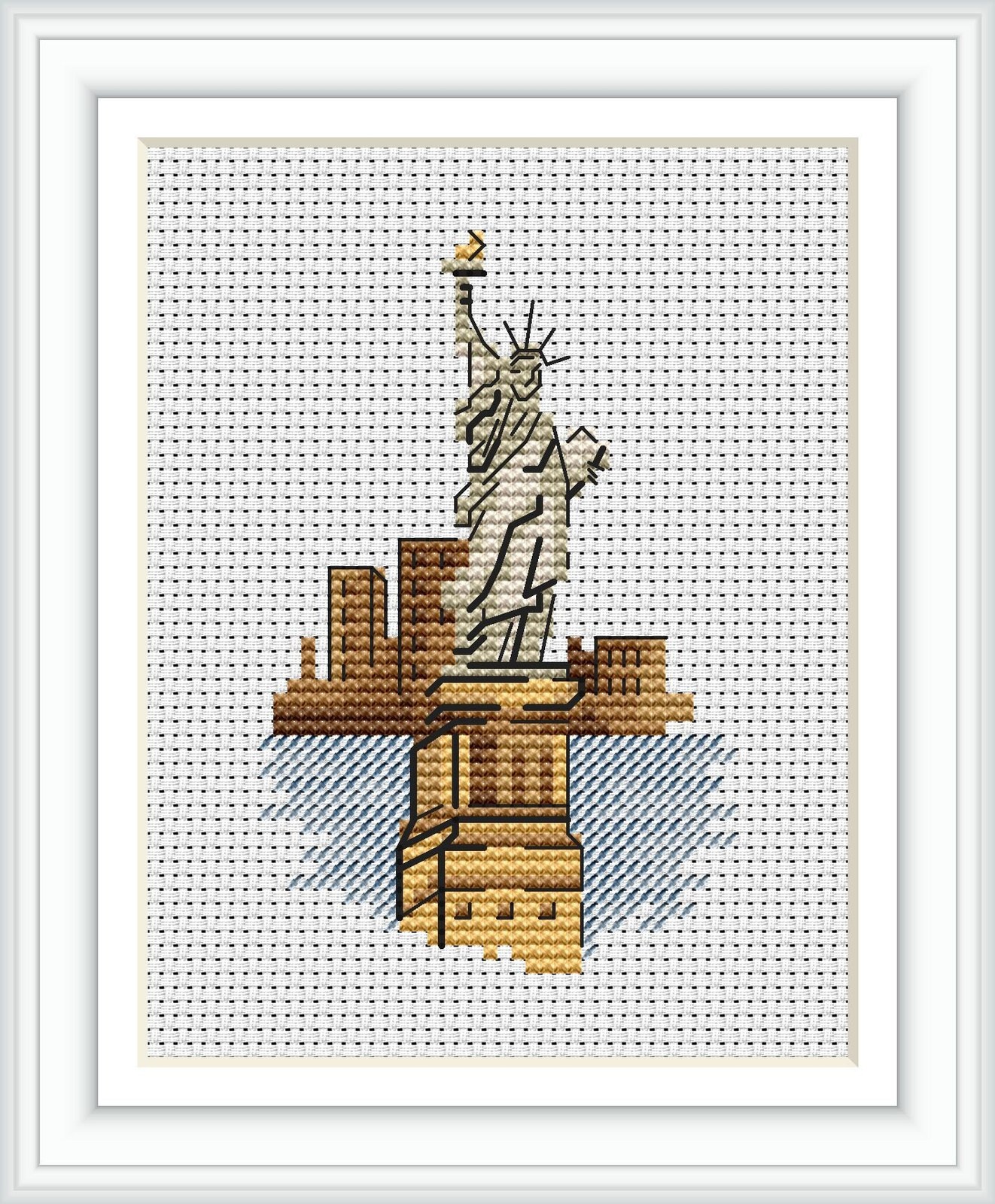 Freedom Cross Stitch USA Pattern pdf – Freedom Statue cross stitch New Y... - $3.29