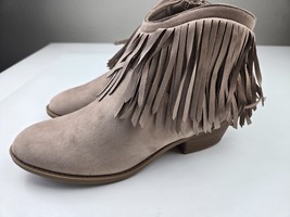 J. Adams Marrow Ankle Boot - Western Fringe Cowboy Low Heel Bootie, sz 11 - $37.62
