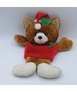 Vintage Unionsign Ltd. 1990 CAT STOCKING Christmas Stuffed Plush 16&quot; - $14.48