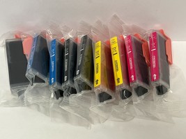 Lot of 9 Inkjetcorner C-0251BK C-0251C C-0251M C-0251Y Ink Cartridges Se... - £17.46 GBP