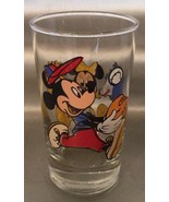 Mickey Mouse Baseball Player Minnie Mouse Cheerleader Juice Glass - £3.13 GBP