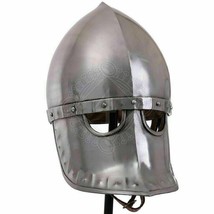 18GA SCA LARP Medieval Viking Helmet Knight Battle Armor Nasal Norman replica - £83.88 GBP